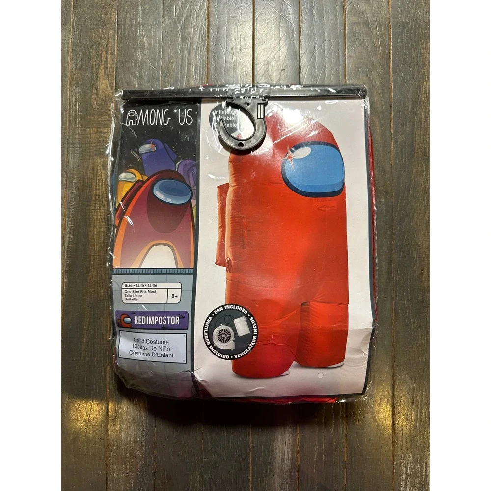 Among Us Red Impostor Inflatable Child Costume One Size Fits Most Kids Age 8+